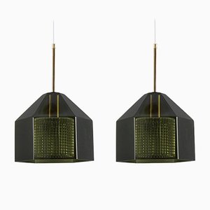 Lampade a sospensione Mid-Century di Carl Fagerlund per Orrefors, Svezia