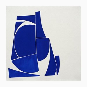 Joanne Freeman, Covers 24 Blue D Summer, 2016, Gouache on Handmade Khadi Paper