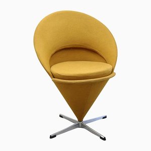 Dänischer Cone Chair aus Original Stoff von Verner Panton, 1960er