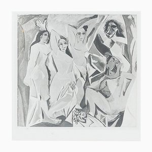 Patricia Beck, Picasso Gemälde Les Demoiselles Davignon, 1963, Fotografie