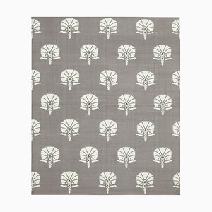 Tapis Dhurrie Gris