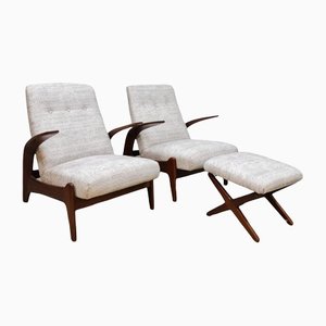 Mid-Century Recliner Lounge Chairs from Gimson & Slater, Set of 2