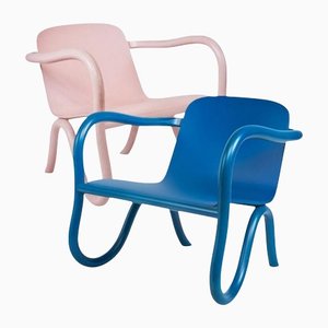 Rosa & blaue Kolho Sessel von Matthew Day Jackson für Made by Choice, 2er Set