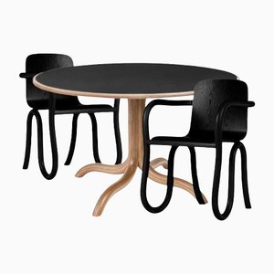 Diamond Black Kolho Dining Chairs & Table by Matthew Day Jackson for Made by Choice, Set of 3