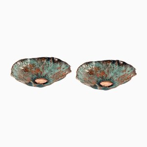 Copper Hypomea Bowls by Samuel Costantini, Set of 2