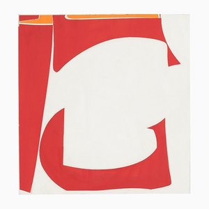 Joanne Freeman, Covers 13 Red Orange, 2014, Gouache on Paper