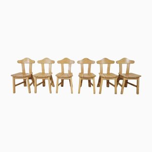 Brutalist Dining Chairs, 1970s, Set of 6