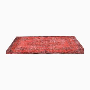 Vintage Red Wool Turkish Rug