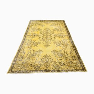 Vintage Turkish Yellow Wool Rug