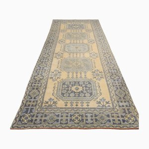 Tapis de Couloir Jaune Vintage