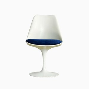 American Fixed Tulip Chair in Blue by Eero Saarinen for Knoll, 1970