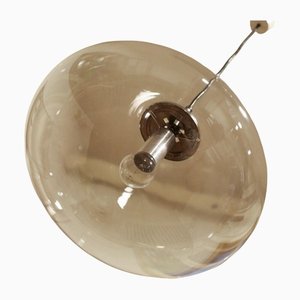 Lampada da soffitto sferica 42 vintage in vetro di Glashütte Limburg
