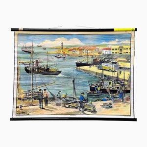 Fishing Harbour Goods Railway Station Wall Chart
