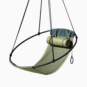 Sling Outdoor Hanging Swing Chair in Green from Studio Stirling