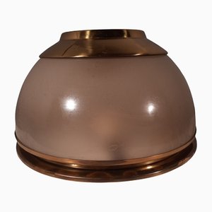Brass Ceiling Lamp Half Ball by Luigi Caccia Dominioni for Azucena, 1990s