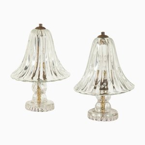Vintage Murano Glass Lamps, 1950s, Set of 2