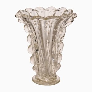 Vaso Art Dèco in cristallo di Murano di Ercole Barovier per Barovier & Toso