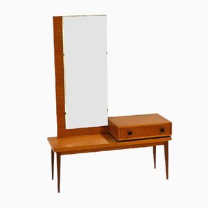 Vintage Teak Dressing Table with Mirror