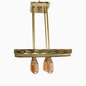 Art Deco Brass Hanging Ceiling Pendant Light