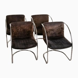 Vintage Lens Chairs by Giovanni Offredi for Saporiti, 1960s, Set of 4
