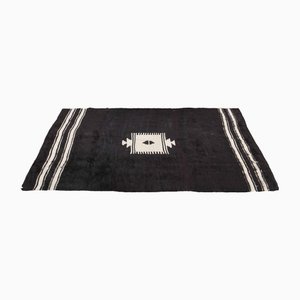 Tapis Oushak Fait Main en Laine Noire, Turquie