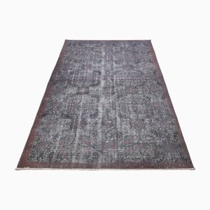 Turkish Handmade Wool Oushak Rug in Gray