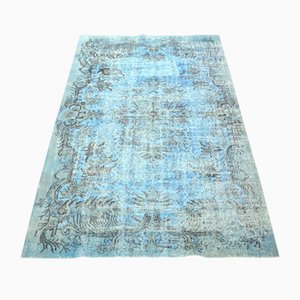 Blue and Gray Overdyed Area Rug
