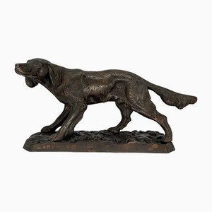 Bronze Hunting Dog Statue, 1940s
