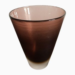 Italian Engrised Series Glass Vase by Paolo Venini for Venini Murano, 1950s