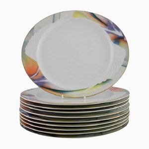 Mythos Porcelain Dinner Plates by Paul Wunderlich for Rosenthal, Set of 10