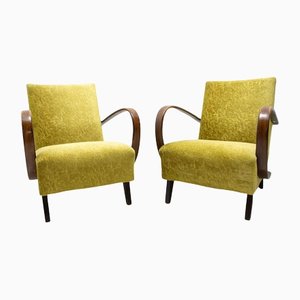 Bentwood Armchairs by Jindřich Halabala for UP Závody, 1950s, Set of 2