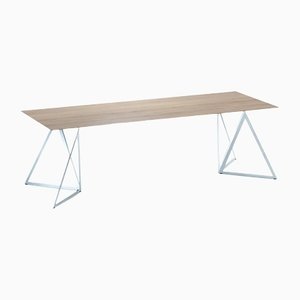 Steel Stand Table 240 in Oak by Sebastian Scherer