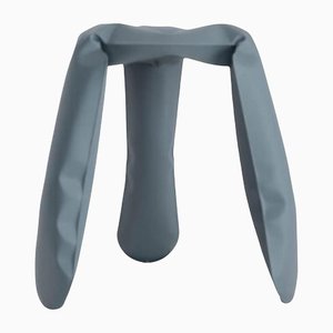 Sgabello Plopp in alluminio blu-grigio di Zieta