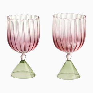 Calypso Wine Glasses by Serena Confalonieri, Set of 2