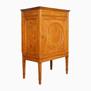 Satinwood Sheraton Revival Inlaid Side Cabinet