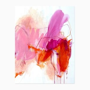 Adrienn Krahl, Waterlilies 3, 2021, acrilico, olio, pastello e grafite su tela