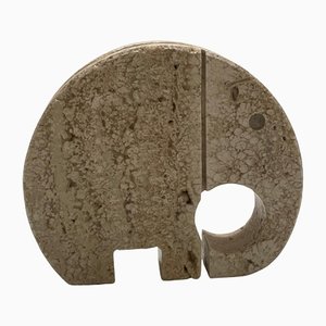 Italian Travertine Elephant Letter Holder Sculpture by Fratelli Mannelli, 1970s