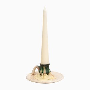 Rustic Ceramic Candle Holder, Circa 1960