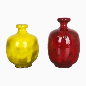 German Ceramic Studio Pottery Vase from Hartwig Heyne Ceramics, 1970s, Set of 2