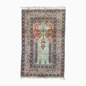 Vintage Turkish Silk Kayseri Rug