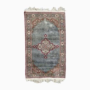 Small Vintage Turkish Kayseri Silk & Cotton Rug