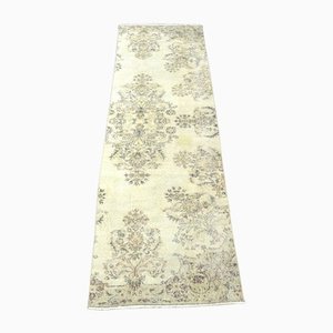 Tapis de Couloir Oushak Beige Délavé