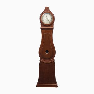 Antique Swedish Folk Art Brown Mora Clock, 1800s