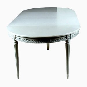 Later 20th Century Swedish Gustavian Grey Extendable Dining Table