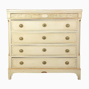 19th Century Swedish Gustavian Painted Chest of Drawers Commode Tallboy