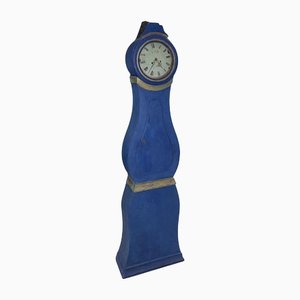 Antique Swedish Blue Gold Mora Clock, 1800s