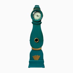Horloge Rydberg Mora Antique Turquoise, Suède, 1800s