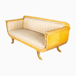 19th Century Swedish Biedermeier Empire Honey Color Sofa