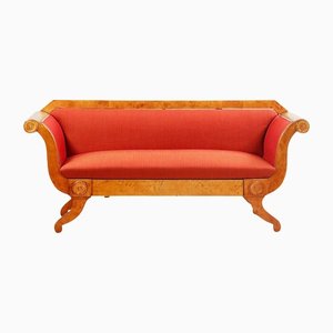 Biedermeier Swedish Empire Honey Color Sofa, 1800s