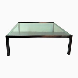Large Steel and Glass M1 Coffee Table by Hank Kwint for Metaform, 1980s